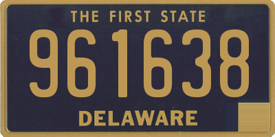 DE license plate 961638