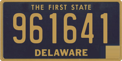 DE license plate 961641