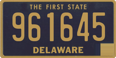 DE license plate 961645