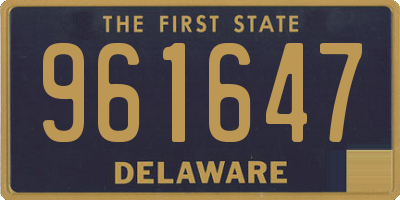 DE license plate 961647