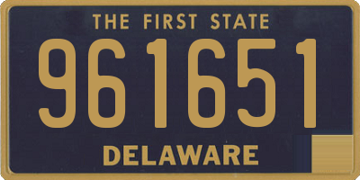 DE license plate 961651