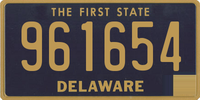 DE license plate 961654