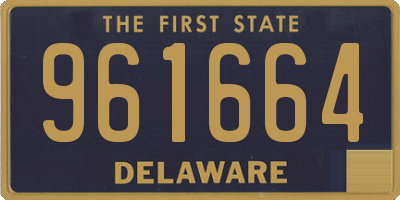 DE license plate 961664