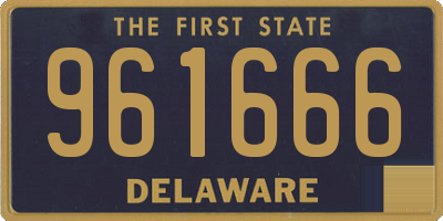 DE license plate 961666