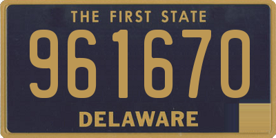 DE license plate 961670