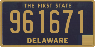 DE license plate 961671