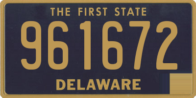 DE license plate 961672