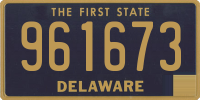 DE license plate 961673