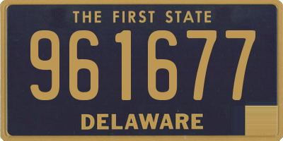 DE license plate 961677