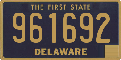 DE license plate 961692