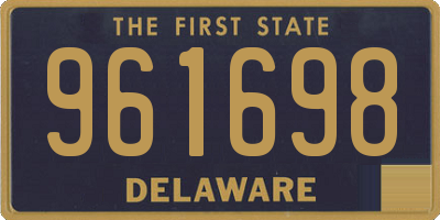 DE license plate 961698