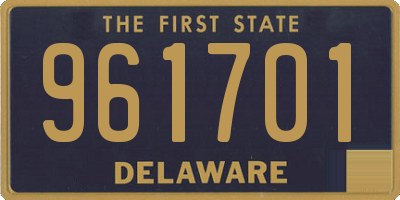 DE license plate 961701