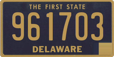 DE license plate 961703