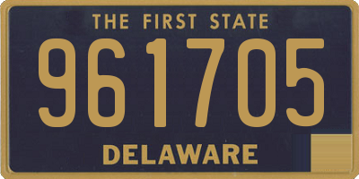 DE license plate 961705