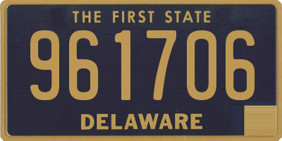 DE license plate 961706