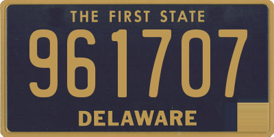 DE license plate 961707