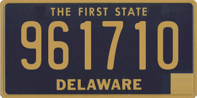 DE license plate 961710