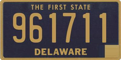 DE license plate 961711