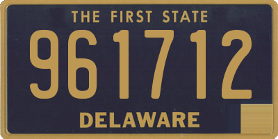 DE license plate 961712