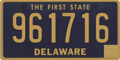 DE license plate 961716