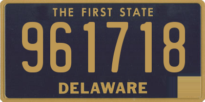 DE license plate 961718