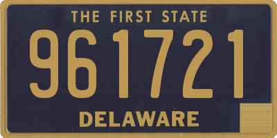 DE license plate 961721