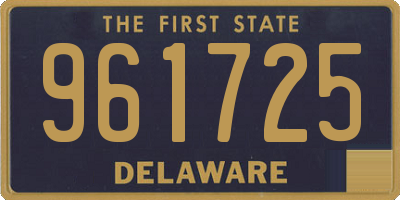 DE license plate 961725