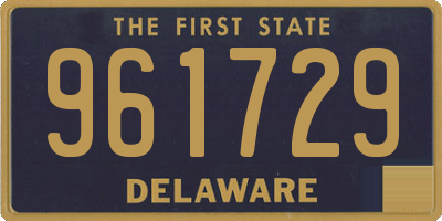 DE license plate 961729