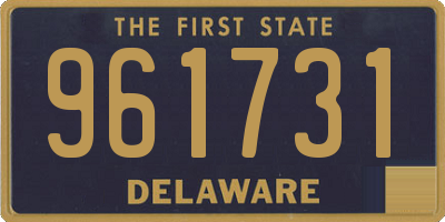 DE license plate 961731