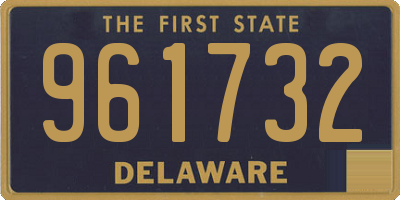 DE license plate 961732