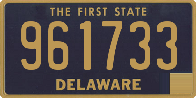 DE license plate 961733