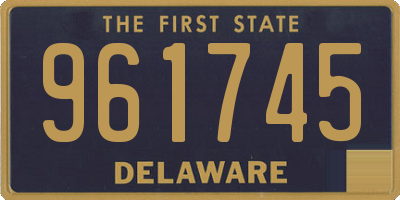 DE license plate 961745