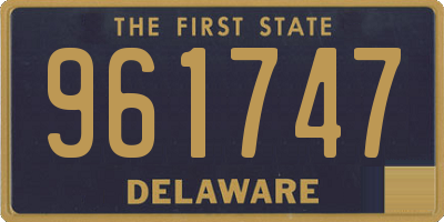 DE license plate 961747