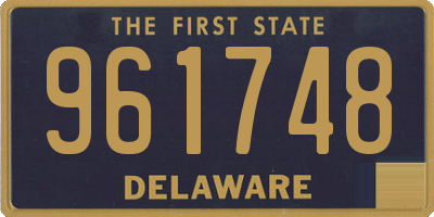 DE license plate 961748