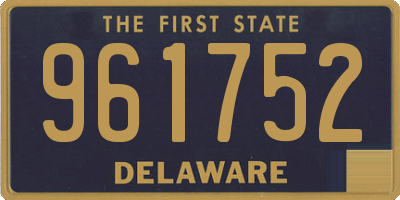 DE license plate 961752