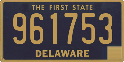 DE license plate 961753