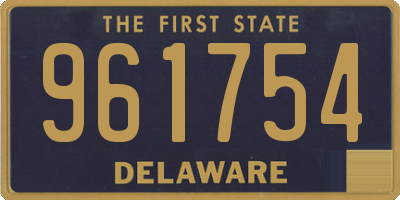 DE license plate 961754