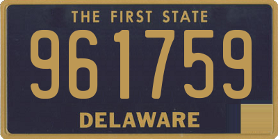 DE license plate 961759