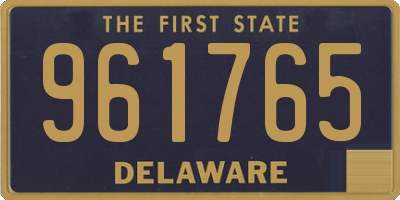 DE license plate 961765