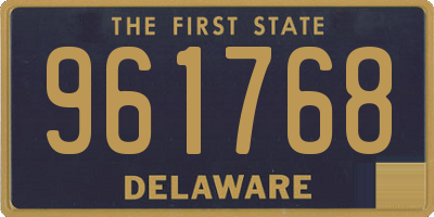 DE license plate 961768