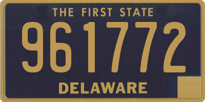 DE license plate 961772