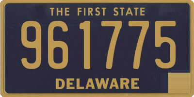 DE license plate 961775