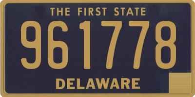 DE license plate 961778