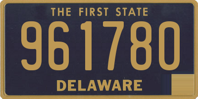 DE license plate 961780