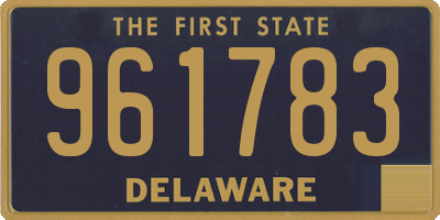 DE license plate 961783