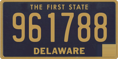 DE license plate 961788