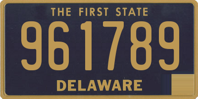 DE license plate 961789