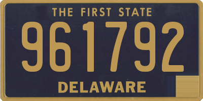 DE license plate 961792