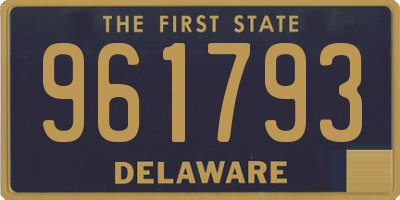 DE license plate 961793