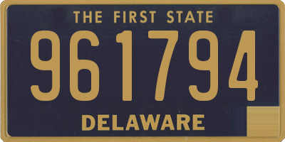 DE license plate 961794